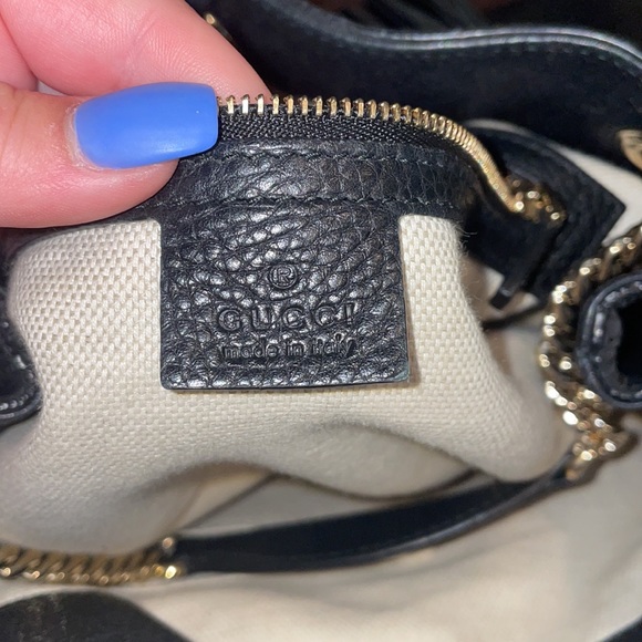 Gucci soho hobo bag black with gold chain - Picture 3 of 5